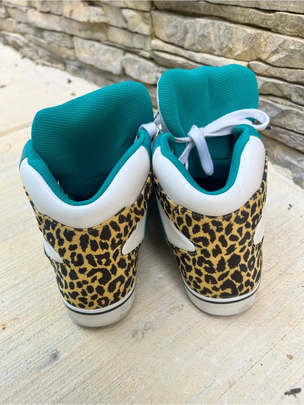 Jeremy Scott JS Bones Leopard Accent Sneakers US sz 11.5
